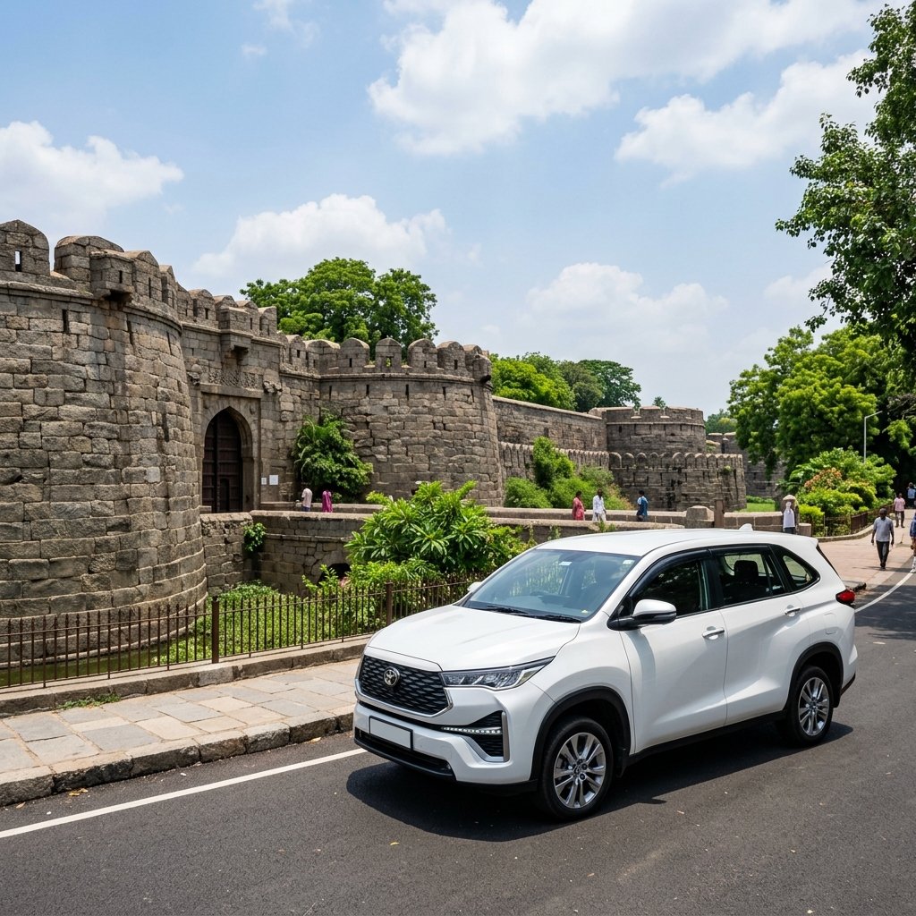 Historic Vellore Fort stone walls